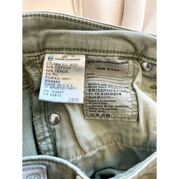 Adriano Goldschmied Womens Jeans 28R Sage Green The Legging Ankle Super Skinny - Picture 6 of 7